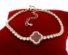 3399 Bransoletka elegancka złota 17+3cm pozłacana 14k koniczyna marokańska